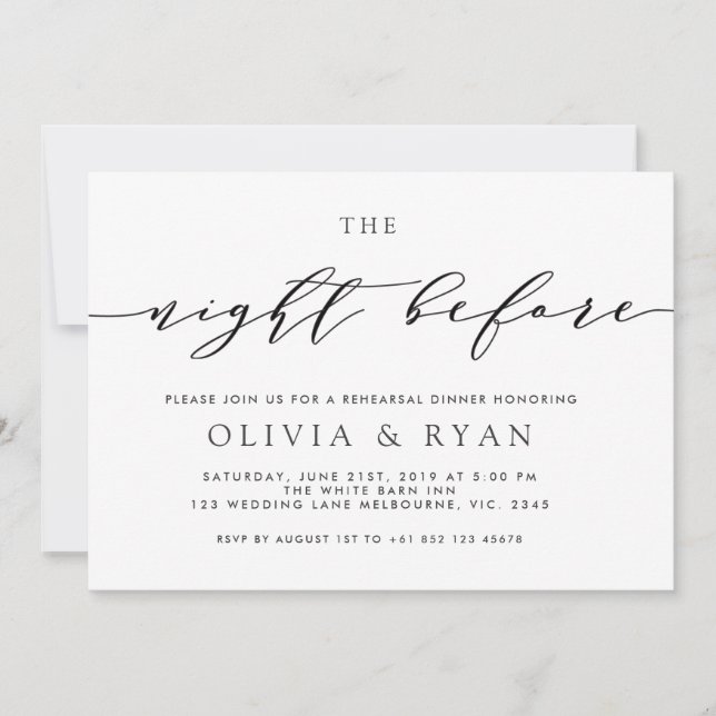 Negro la noche anterior a la invitación (Anverso)