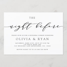 Negro la noche anterior a la invitación