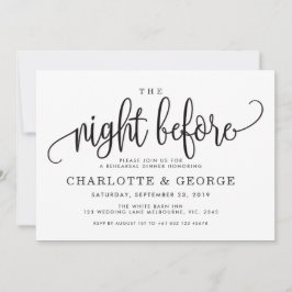 Negro la noche anterior a la invitación