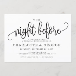 Negro la noche anterior a la invitación