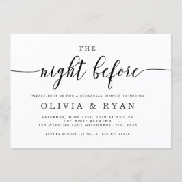 Negro la noche anterior a la invitación