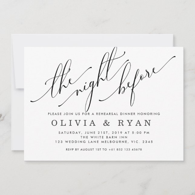 Negro la noche anterior a la invitación (Anverso)