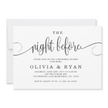 Negro la noche anterior a la invitación