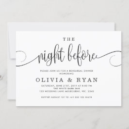 Negro la noche anterior a la invitación