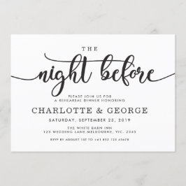 Negro la noche anterior a la invitación