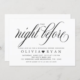 Negro la noche anterior a la invitación