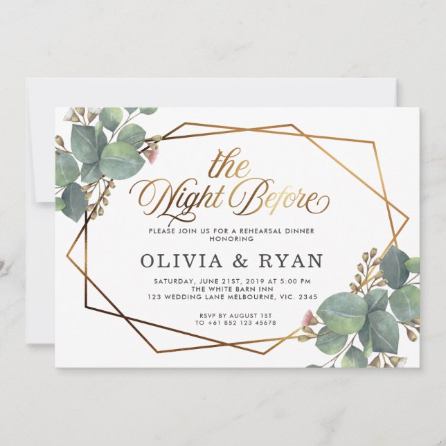 Negro la noche anterior a la invitación a geo euca (Anverso)