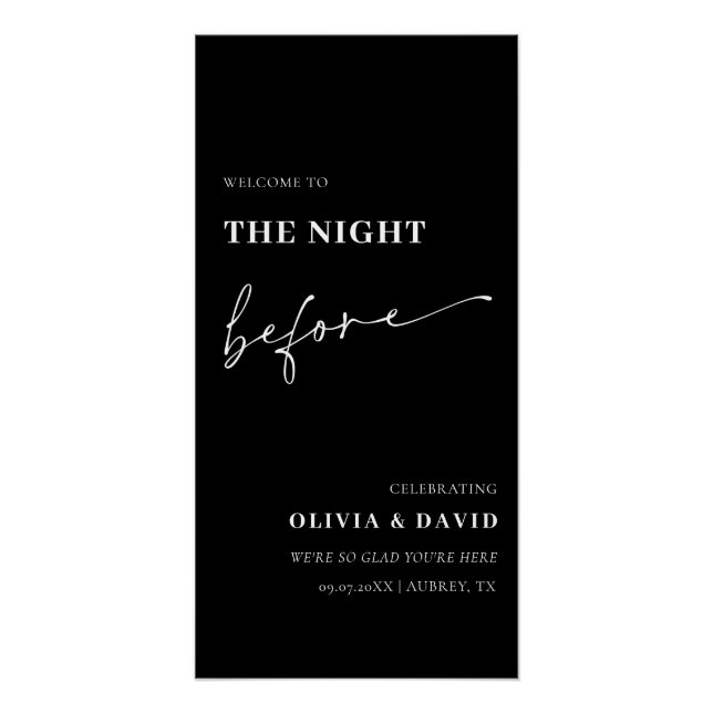 Negro La Noche Antes Del Poster De La Cena De Ensa (Anverso)