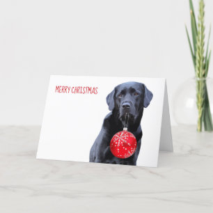 Negro Lab Feliz Navidad - Labrador cachorro cachor