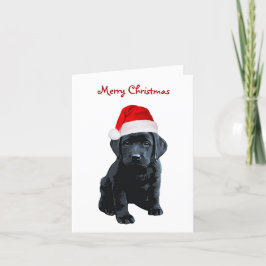 Negro Lab Feliz Navidad Labrador cachorro Santa Pe