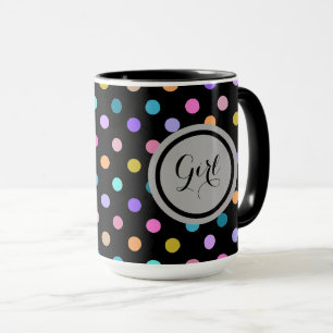 Negro lindo por todo la taza combinada del chica