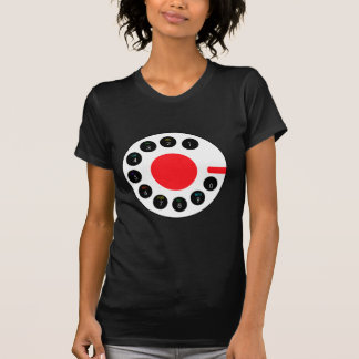 Negro llámeme camiseta del teléfono