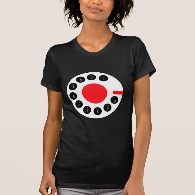 Negro llámeme camiseta del teléfono (Anverso)