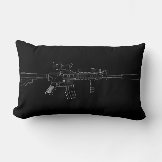 Negro lumbar de la almohada de M4 SOPMOD (Anverso)