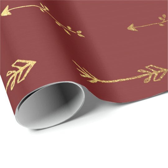 Negro metálico de las flechas del vino rojo de papel de regalo