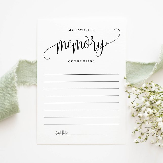 Negro mi memoria favorita de la tarjeta de novia (Subido por el creador)