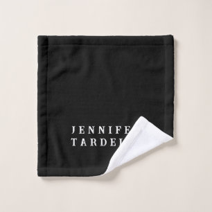 Negro Moderno Minimalista Elegante Su Nombre