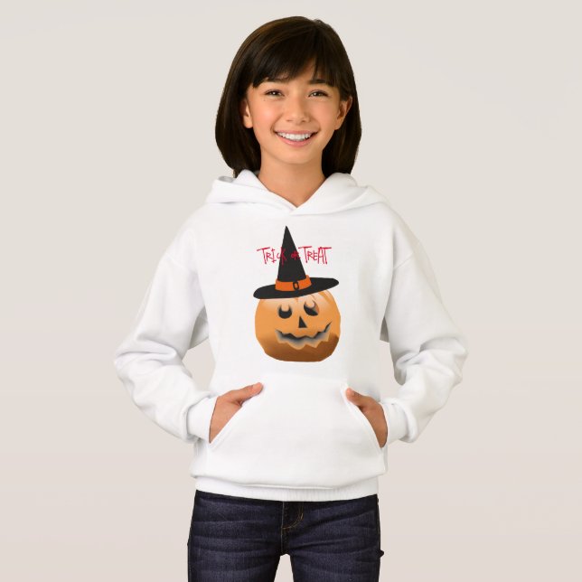 negro naranja rojo, halloween con bruja de calabaz (Anverso completo)
