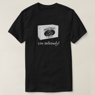 Negro negro de la camiseta de la mantequilla de