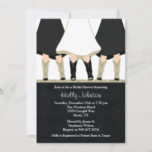 Negro nupcial de la invitación de la ducha de las