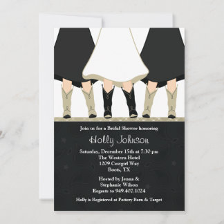 Negro nupcial de la invitación de la ducha de las