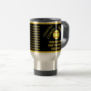 Negro oro taza conocida del coche del softball de
