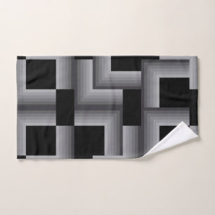 Negro, plata, formas cuadradas frescas, únicas, d