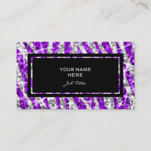 Negro púrpura de la tarjeta de visita del