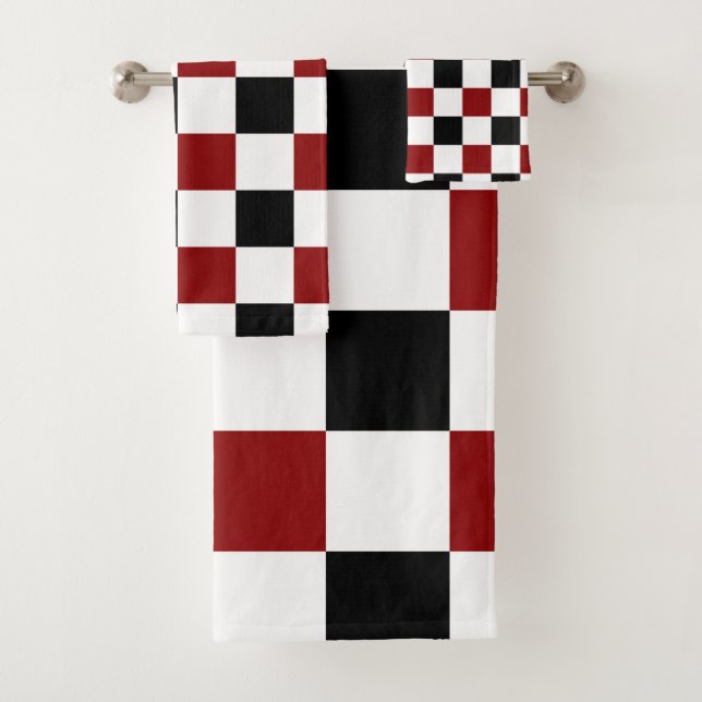 Negro rojo blanco Checker (In situ)