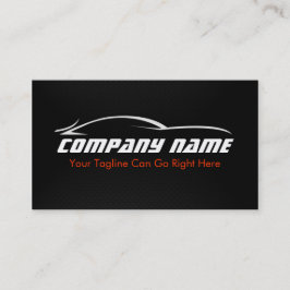 Negro, rojo, coche, auto, tarjeta de visita de la