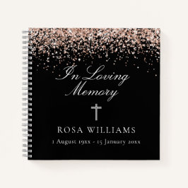 Negro rosa en el libro de invitados funerales de m