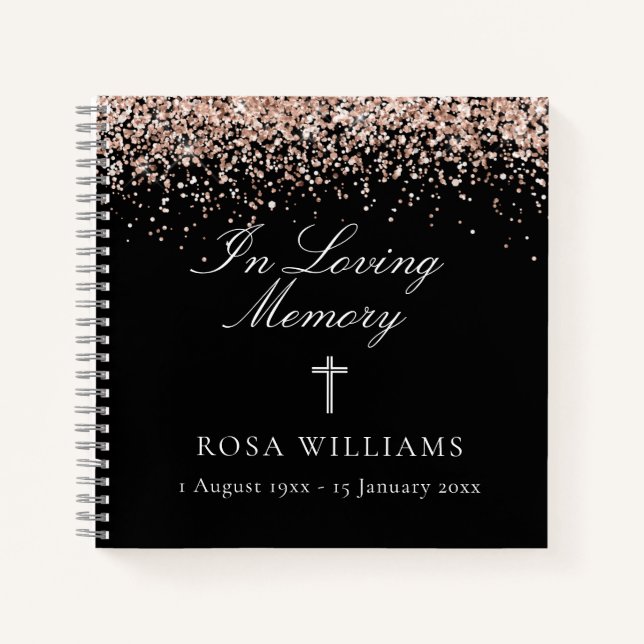 Negro rosa en el libro de invitados funerales de m (Anverso)