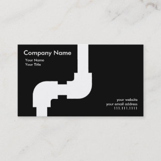 Negro simple de la tarjeta de visita del fontanero