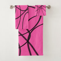 Negro sobre arte de cinta rosa