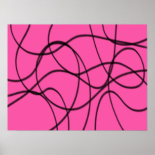 Negro sobre arte de cinta rosa