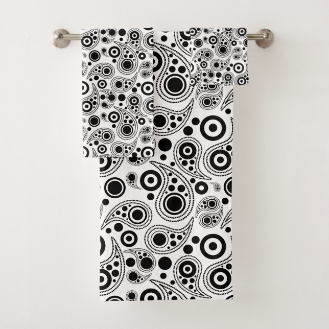 Negro sobre el círculo blanco puntos de patrón de  (In situ)