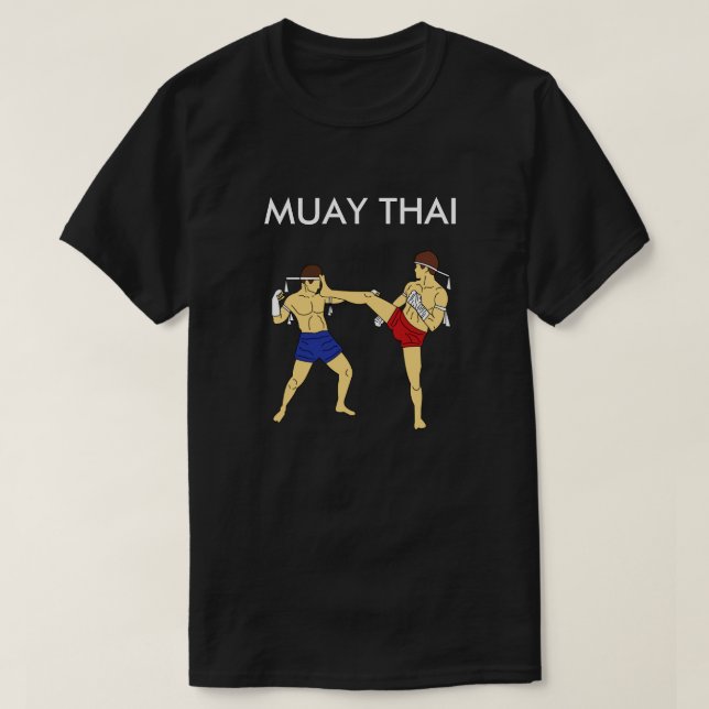 Negro tailandés de la camiseta de Muay (Teep a la (Diseño del anverso)
