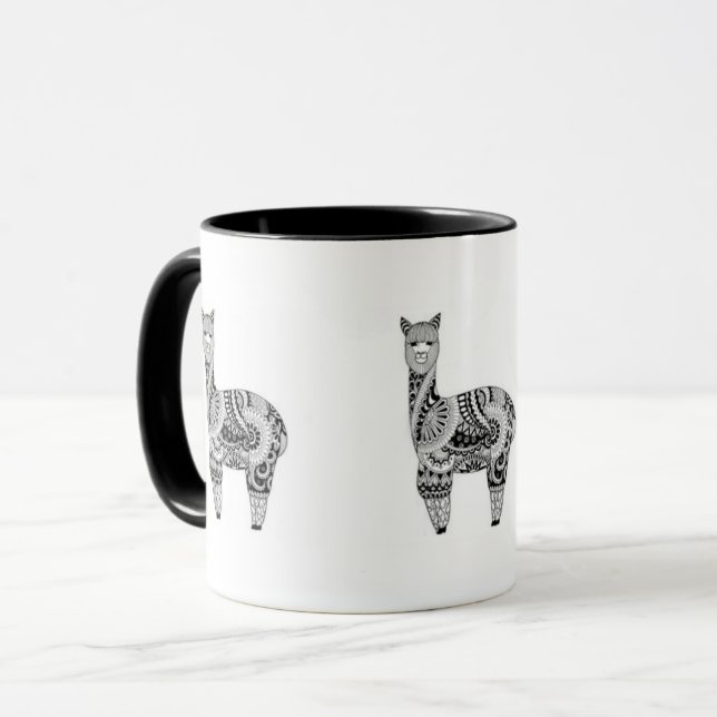 Negro taza combinada de la alpaca de 11 onzas (Anverso izquierdo)
