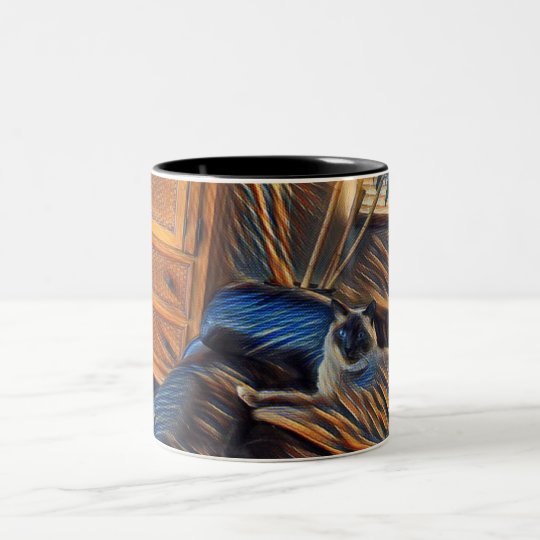 Negro taza del Dos-Tono de 11 onzas