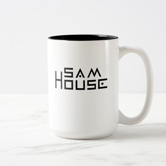 Negro taza del Dos-Tono de 15 onzas (Derecha)