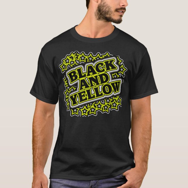 Negro Y Amarillo — Camiseta (Anverso)