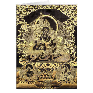 Negro y arte budista tibetano del oro