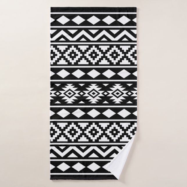 Negro y blanco aztecas de IIIb del modelo de la (Toalla de baño)