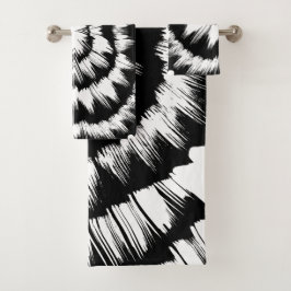 Negro y blanco cepillado 