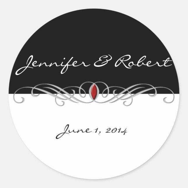 Negro y blanco con Sello para sobres de acento de  (Anverso)