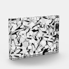 Negro y blanco en movimiento Bloque acrílico