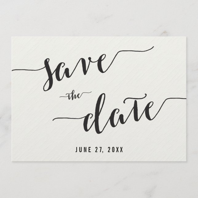 Negro Y Blanco Guardan Las Tarjetas De Invitación  (Anverso)