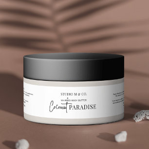 Negro y blanco minimalista 4OZ Jar cosmético de 12