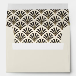 Negro y crema de las fans del art déco