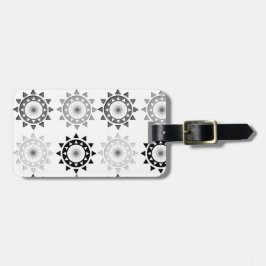 Negro y gris asolea la etiqueta del equipaje